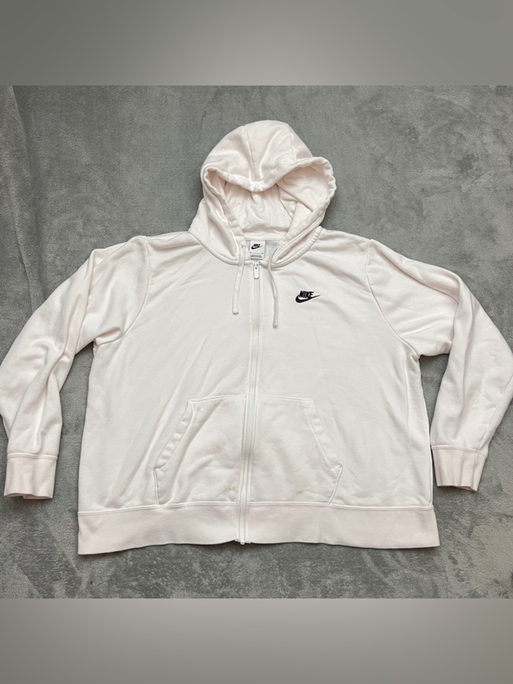 Nike Full Zip Hoodie Womens Medium White Club Fleece Size 2X